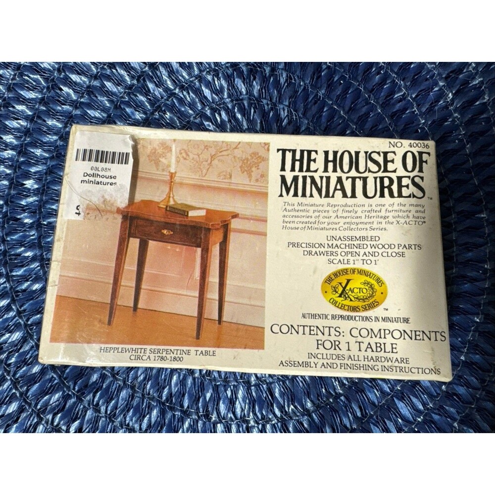 The House Of Miniatures Hepplewhite Serpentine Table Kit No 40036 Sealed
